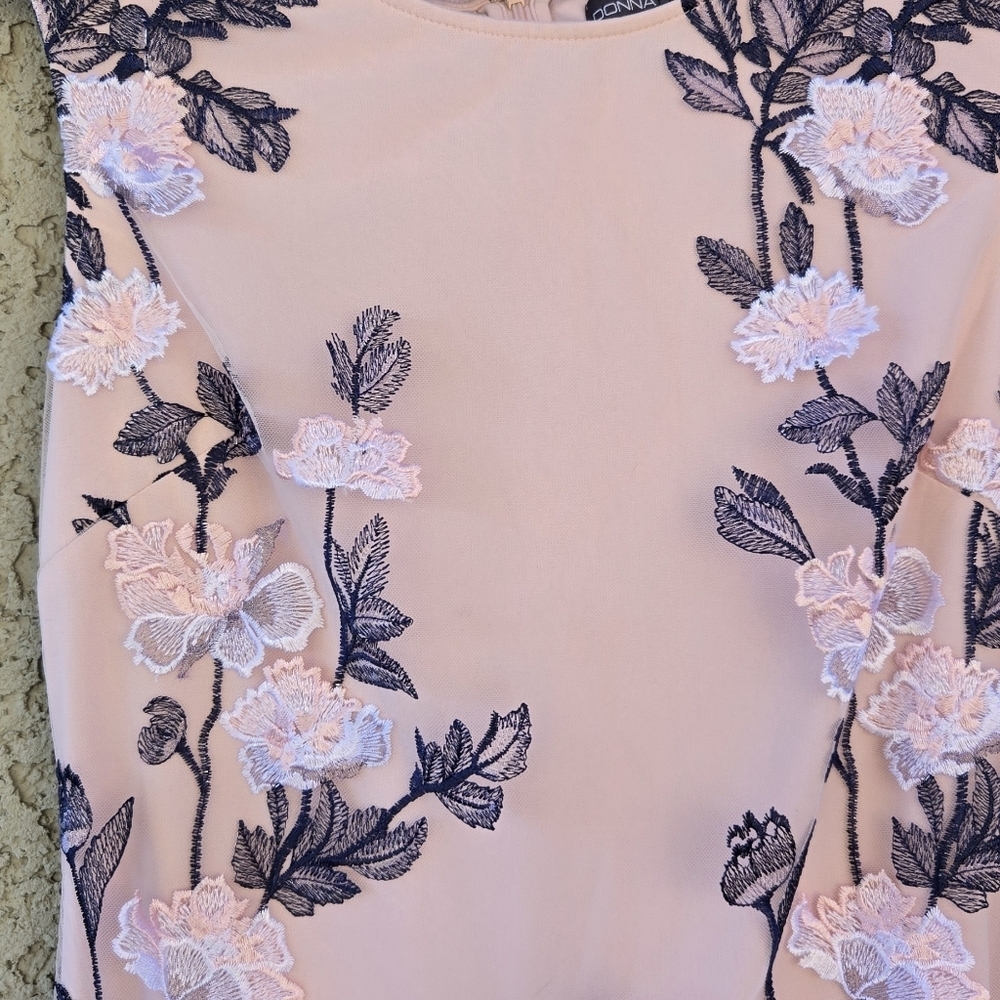 Donna Ricco Pink Floral Overlay Dress - Picture 2 of 9